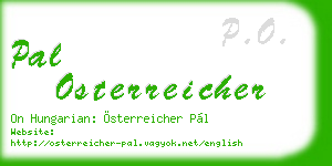pal osterreicher business card